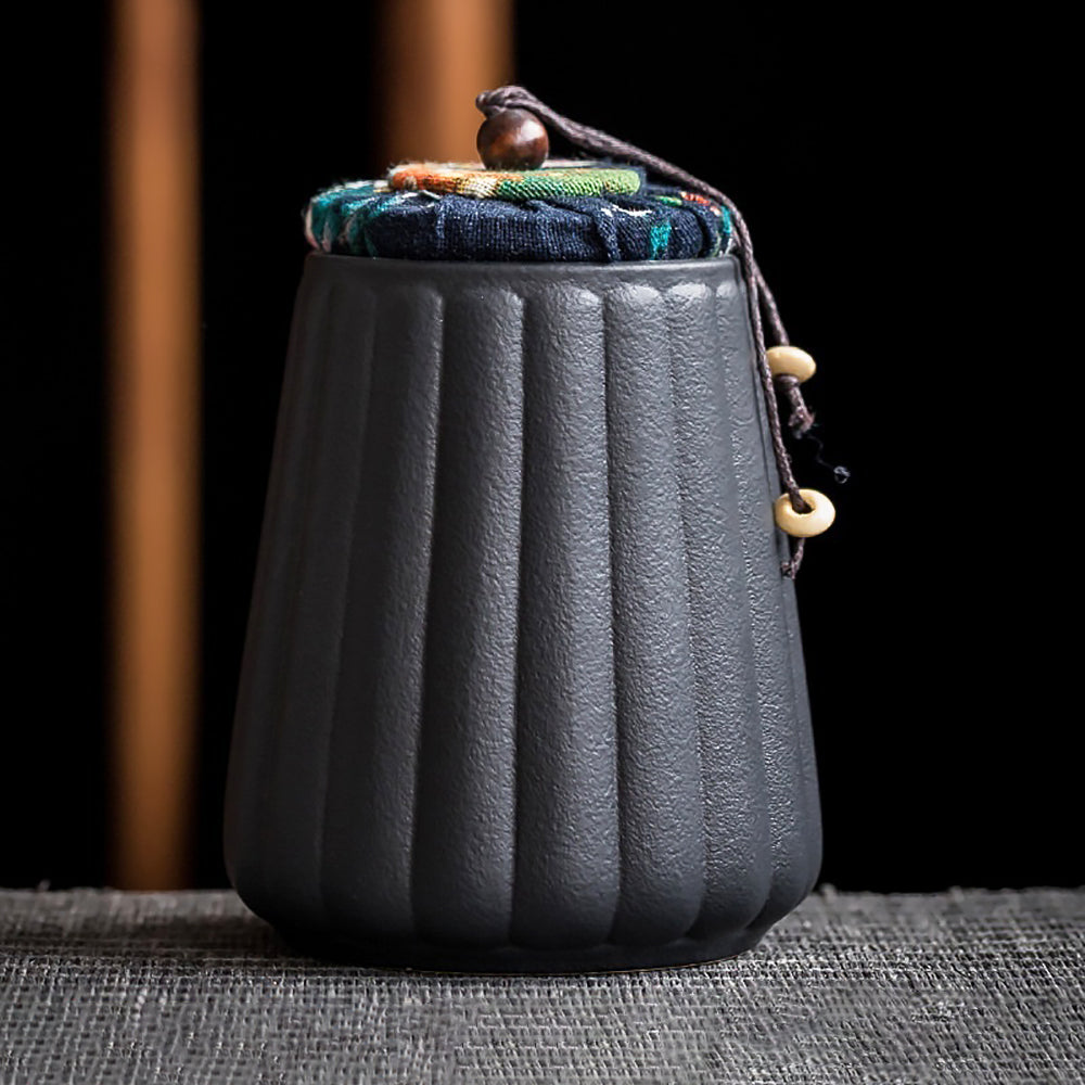Chinese Ceramic Tea Jar Retro Glaze Kiln Sealed Canister Gift-9
