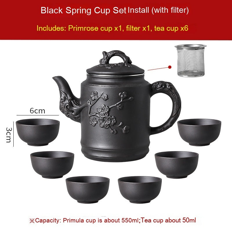 Lila Sandteekannweite Edelstahlfilter Teekanne großer Kapazitätsdufttee