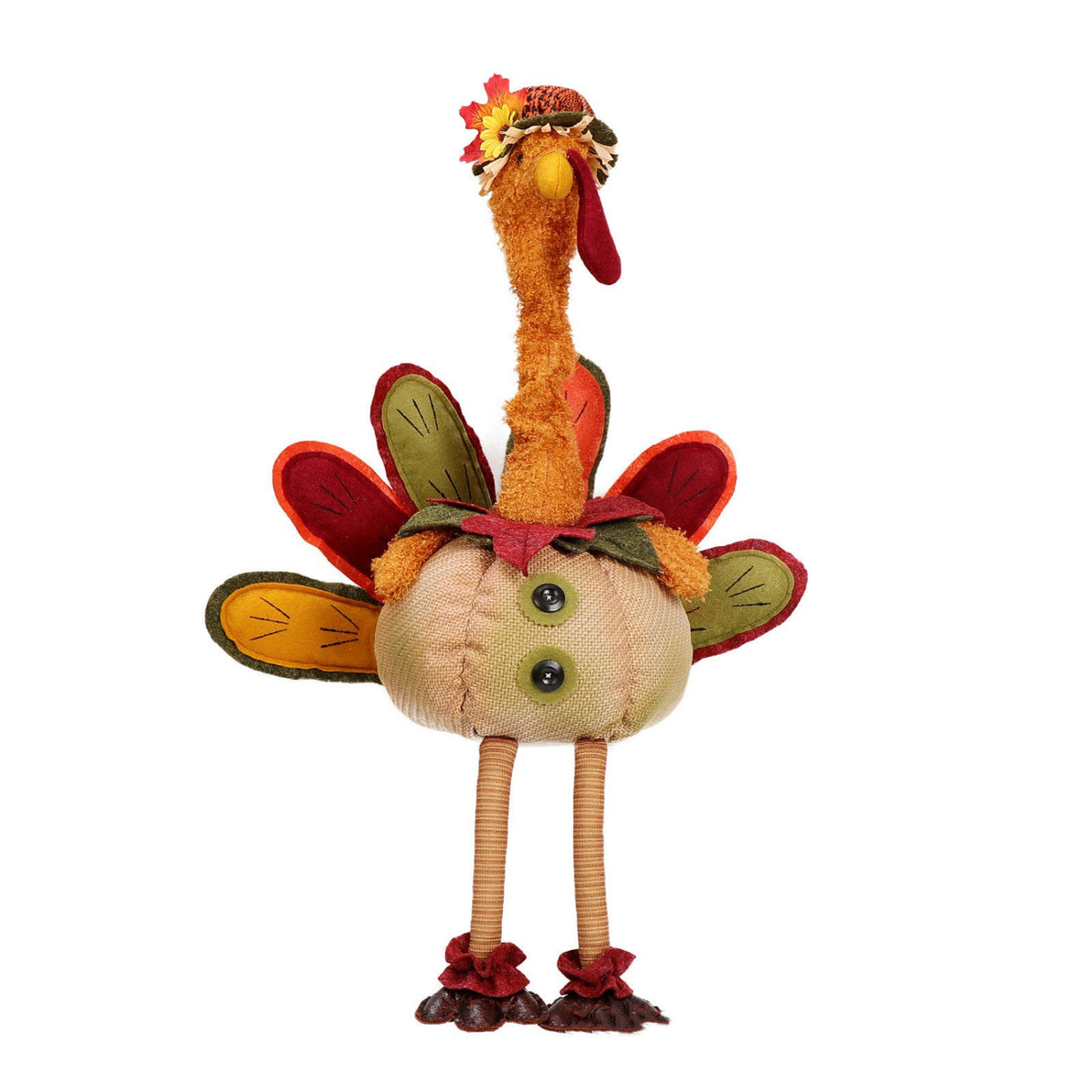 Retractable Thanksgiving Turkey Doll Decoration-5