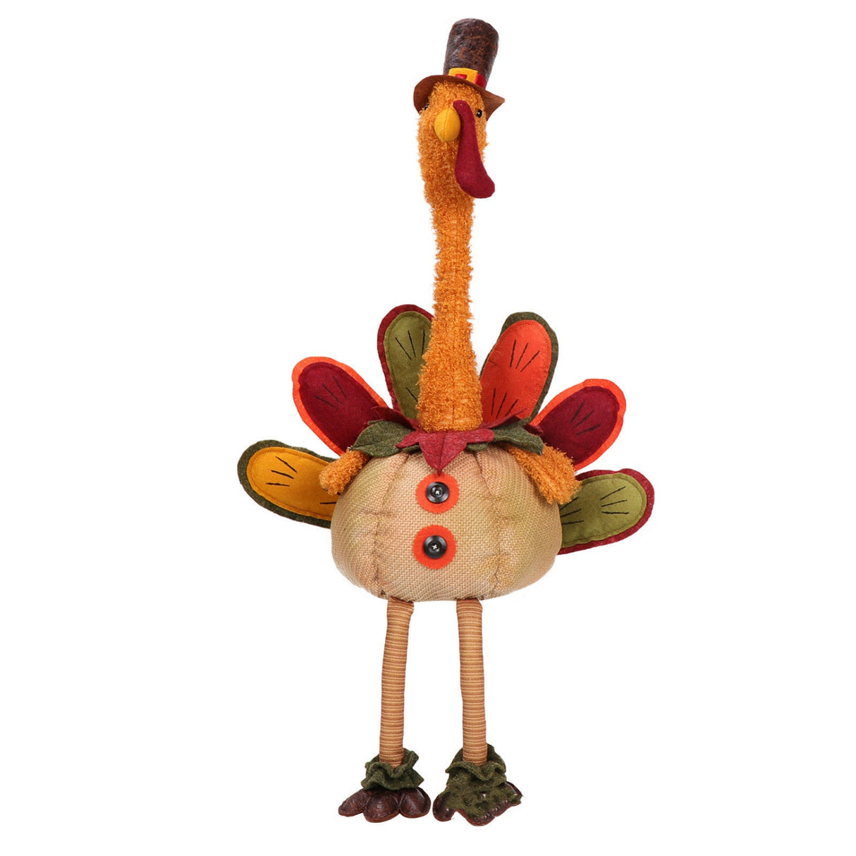 Retractable Thanksgiving Turkey Doll Decoration-4