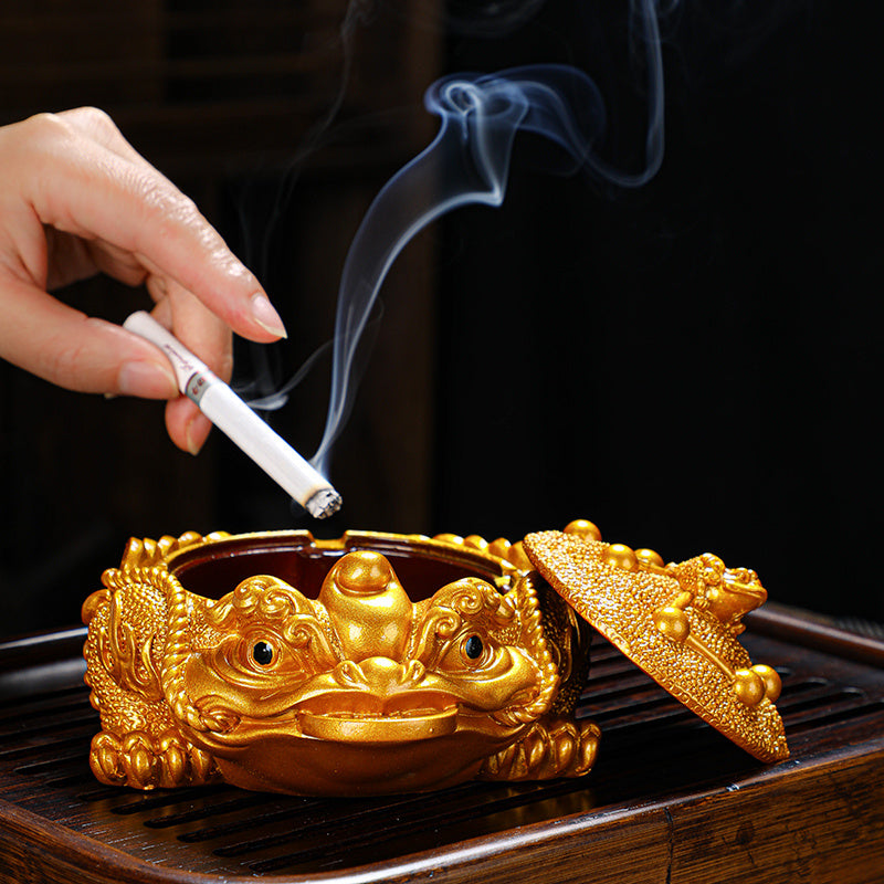 Home Wohnzimmer Vintage Windschutz Aschenbecher mit Deckschmuck