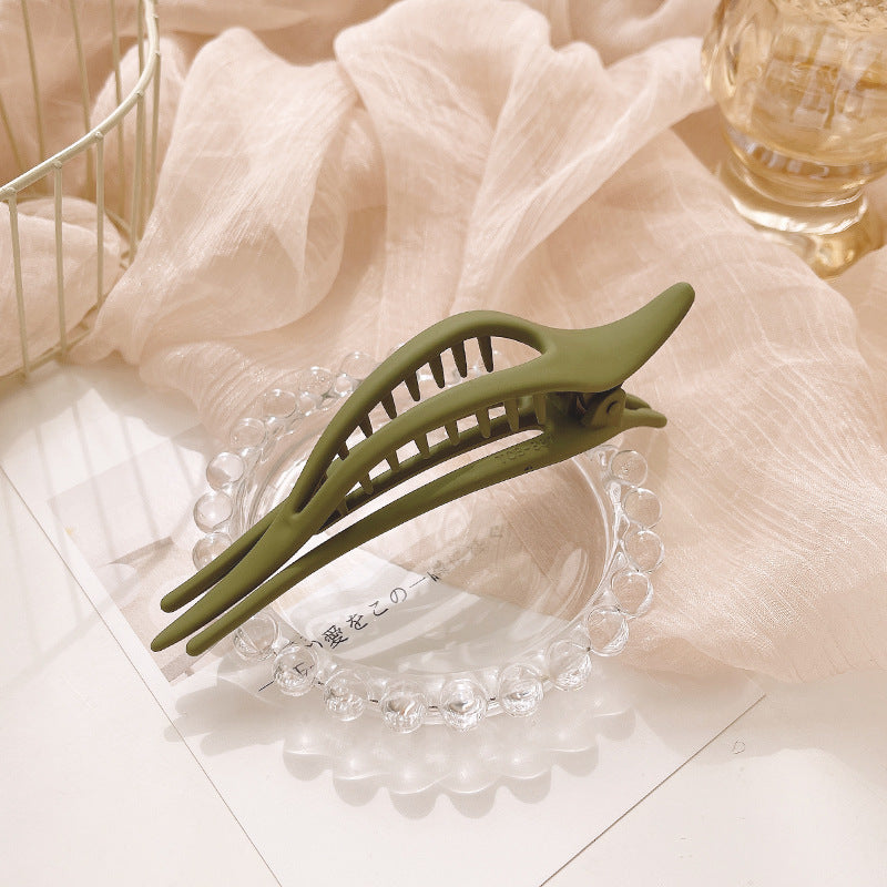 Einfache frostierte Entenbillclip weibliche Haarnadel