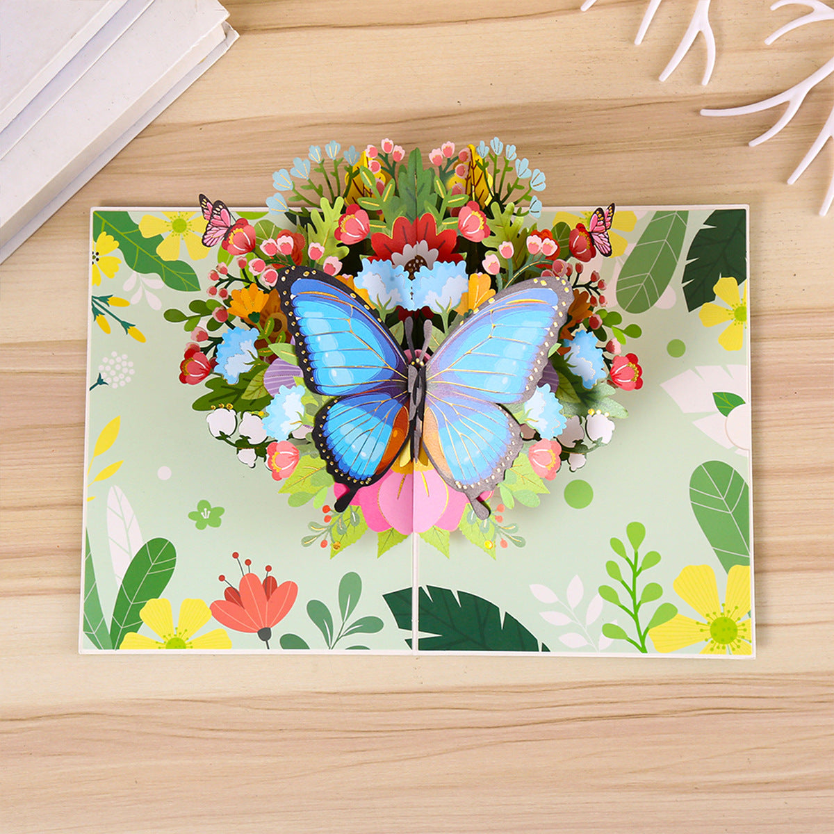 Creative 3D Card Folding Pansy Stereoscopic Greeting Cards