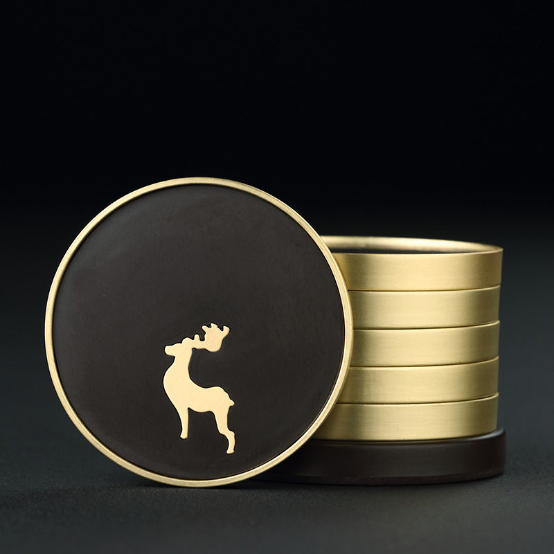 Haushaltstea Tassenhalter Bakelite Kupferholz Untersetzer