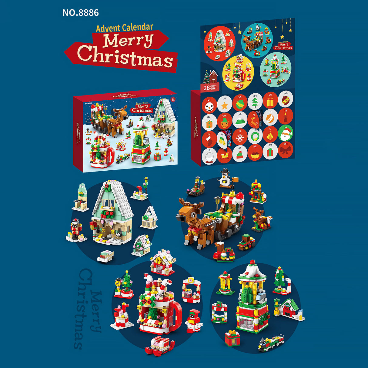 Christmas Building Toy Blind Box Educational Assembly Gift for Kids-1