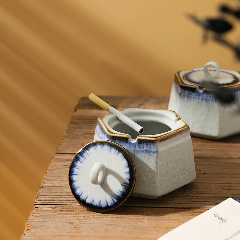Retro Creative Underglaze Porzellan -Aschenbecher