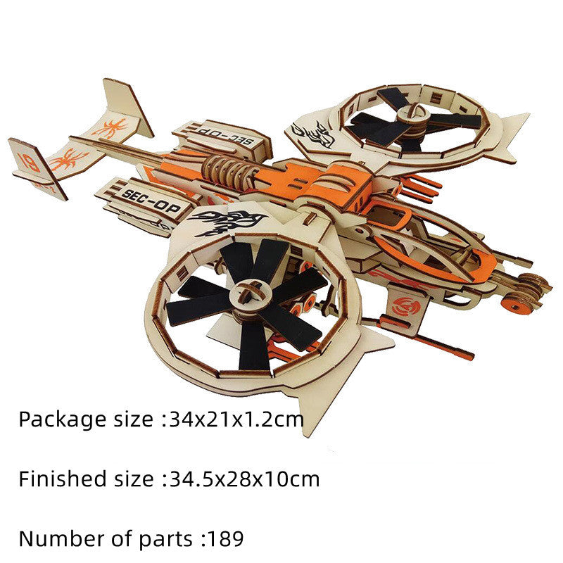 Wooden Model of Assembled Military Ship