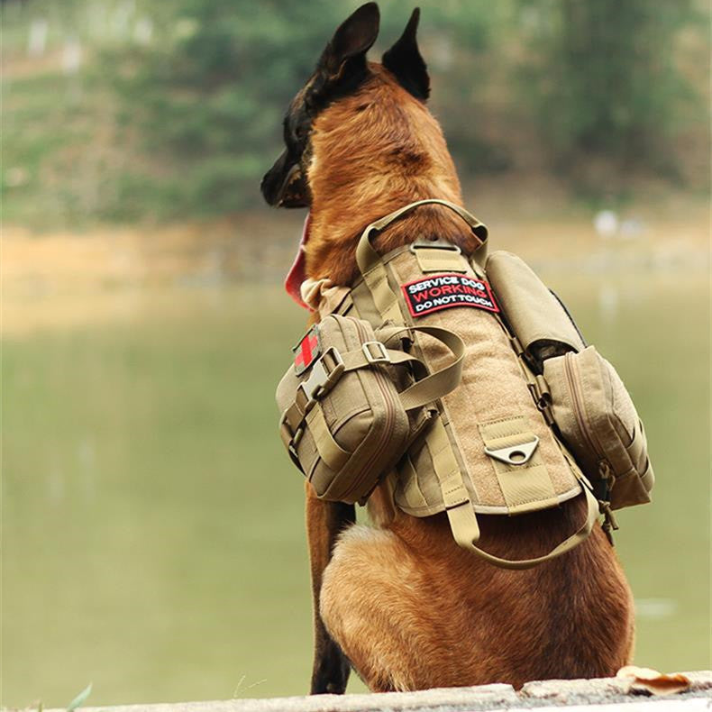 Tactical Dog Harness Adjustable Military Vest