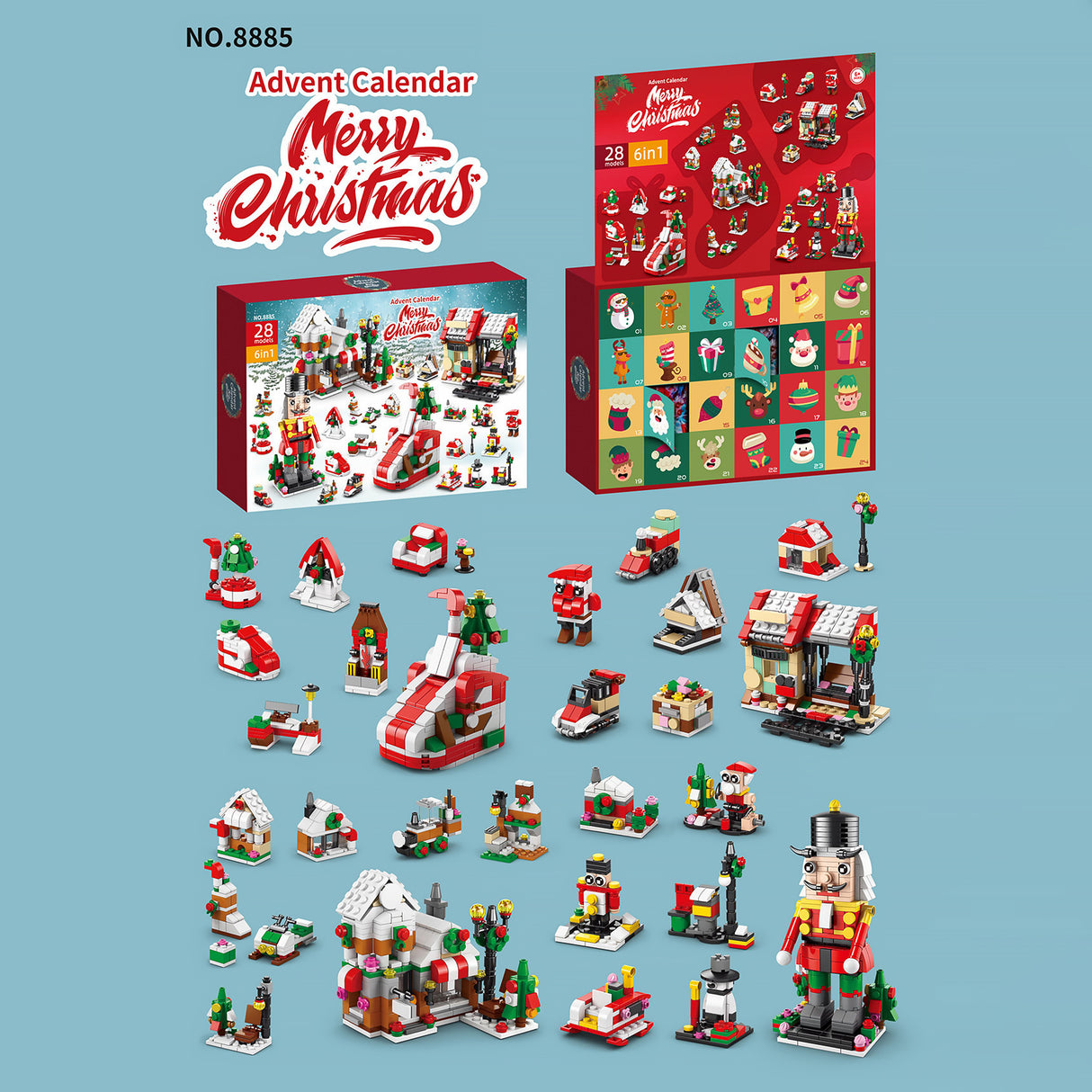 Christmas Building Toy Blind Box Educational Assembly Gift for Kids-2