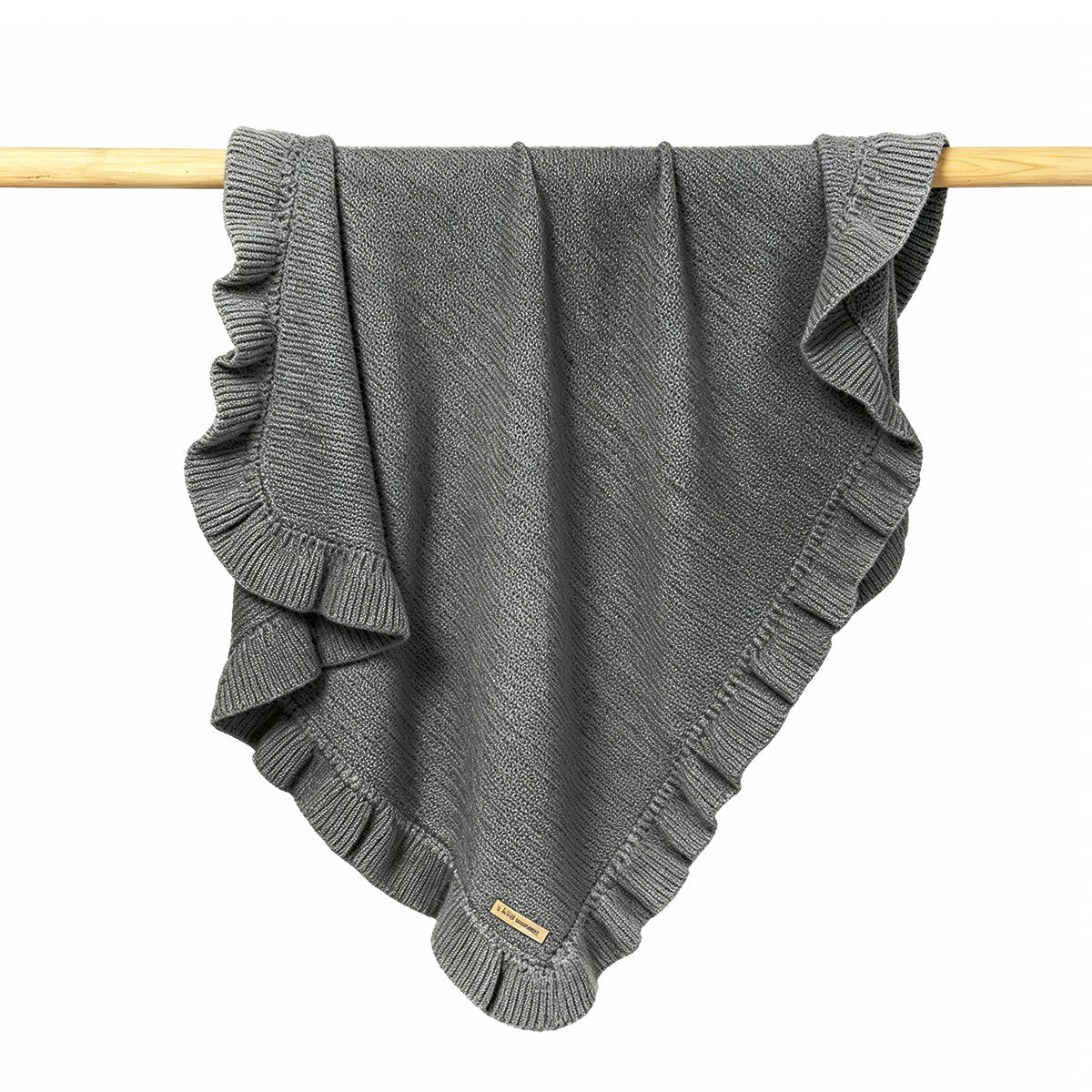 Knitted Baby Blanket Ruffle Newborn Swaddle Wrap All Season-11