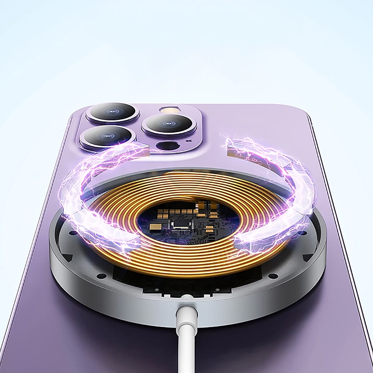 Portable 15W Magnetic Wireless Fast Charger for Smartphones-4