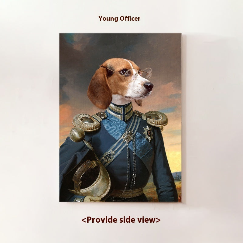 Süßes Haustier in Ölgemälde Katze Hund Kopf benutzerdefinierte Portrait