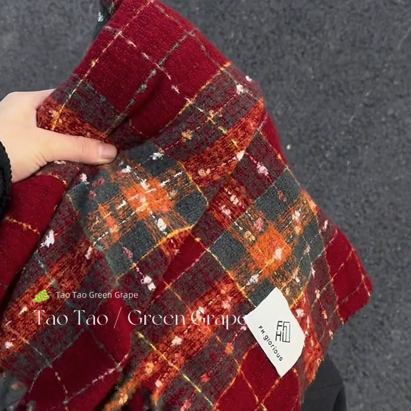 2026 Christmas Scarf Cozy Korean Style Winter Shawl Gift