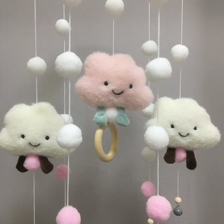 Wolke Haar Ball Bett Glocke Krippe Dekoration Anhänger Windspiele