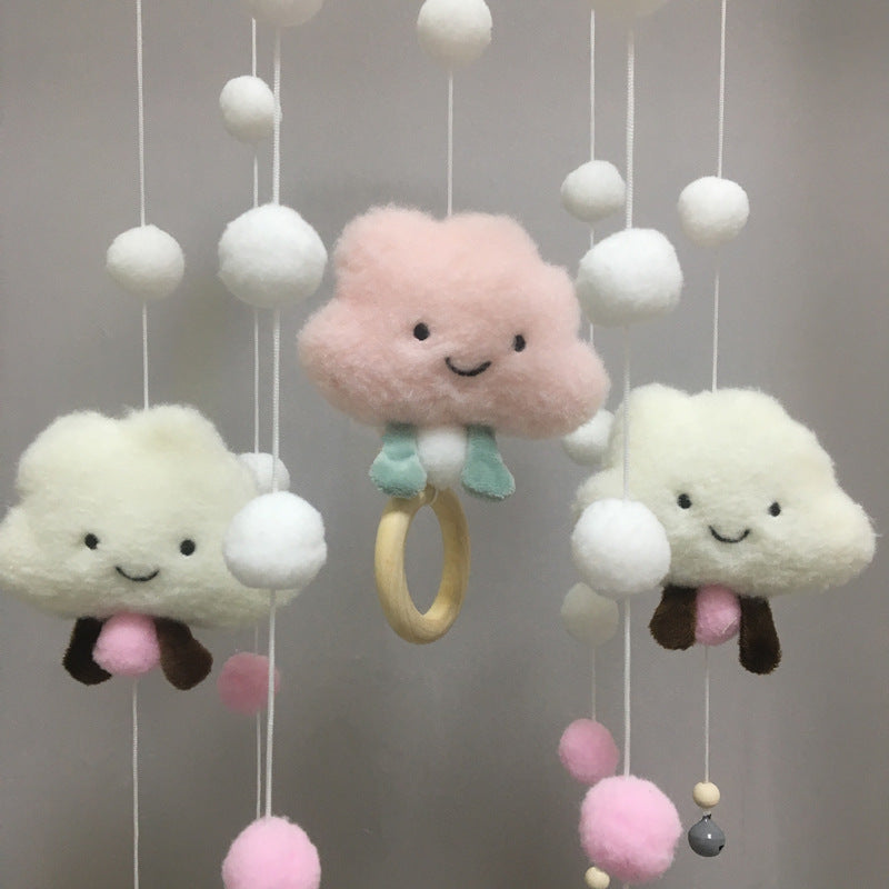 Cloud Hair Ball Bed Bell Crib Decoration Pendant Wind Chimes