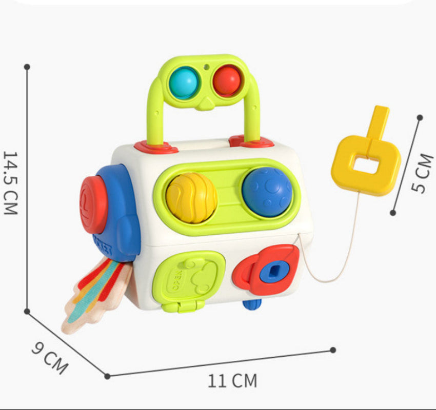 9 In 1 Beschäftigt Cube Montessori Sensorischen Spielzeug für Kleinkinder Fidget Board Lernen Spielzeug