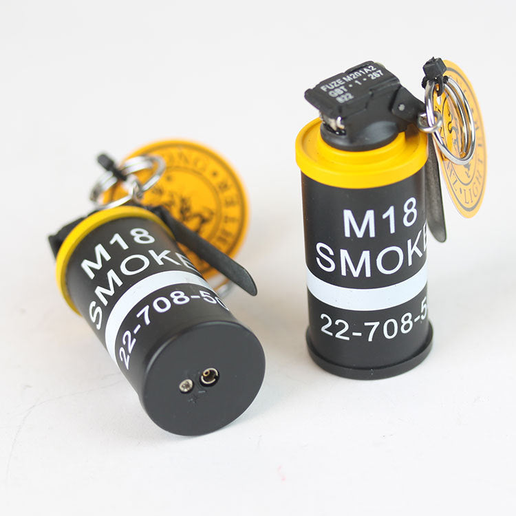 Metal Black Military Grenade Shaped Lighter