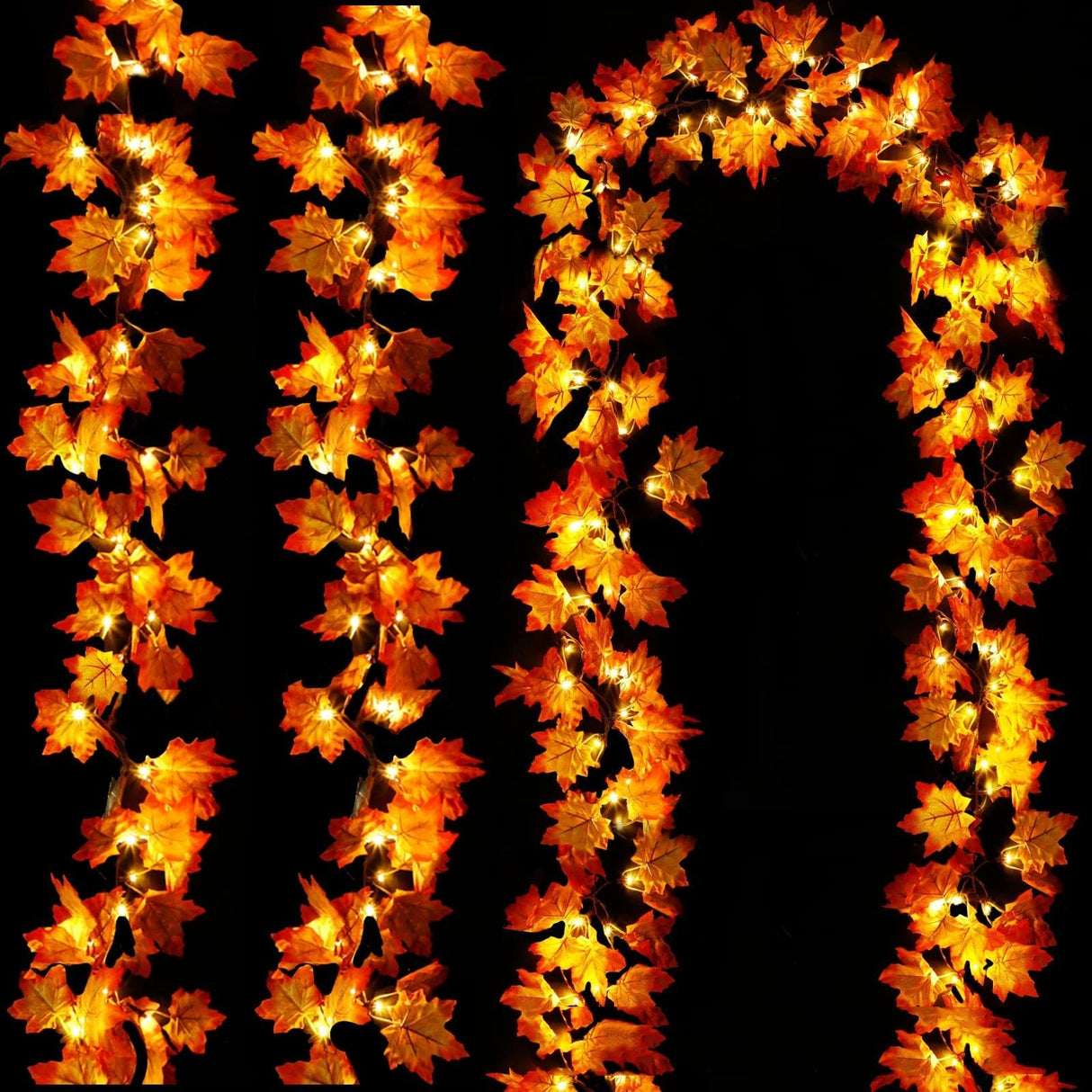 Maple Leaf Vine Garland for Thanksgiving & Fall Home Decor-3
