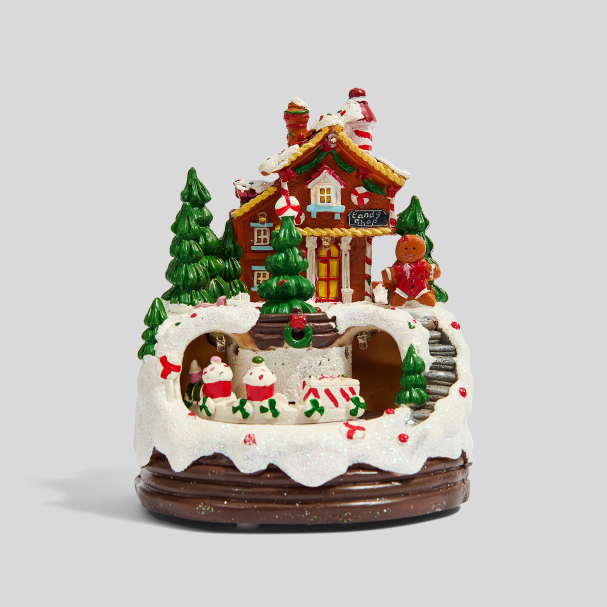 Gingerbread Man Night Light Music Box – Cute Christmas Gift Decor