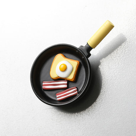 Funny Mini Frying Pan – Realistic Food Fridge Magnet-9