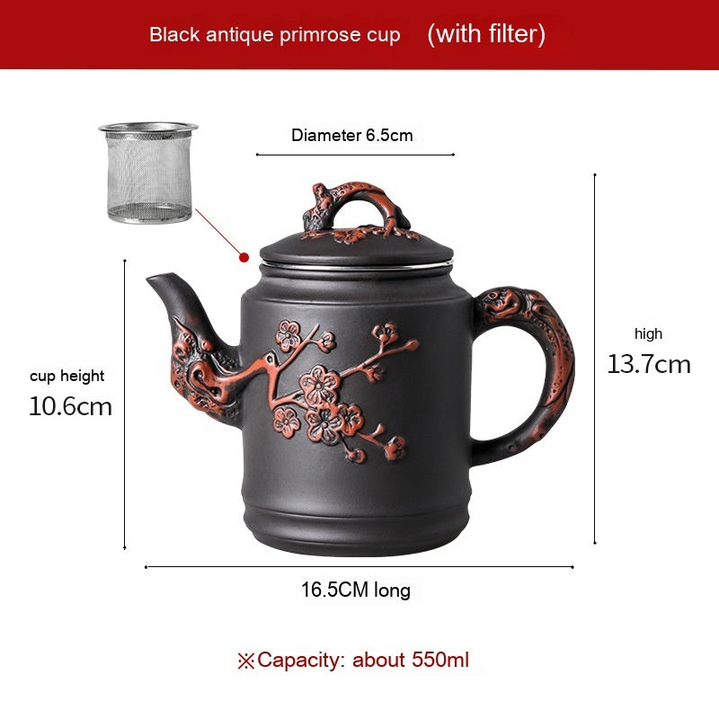 Lila Sandteekannweite Edelstahlfilter Teekanne großer Kapazitätsdufttee