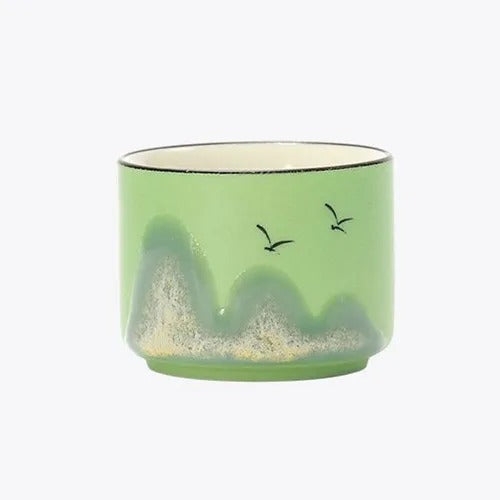 Handbemalte Keramikbecher Tausend-Li-Landschaft kreativer Geschenk Tee Set Tea Tasse