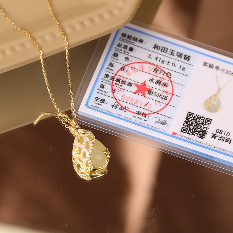 925 Silber Halskette Neue chinesische Mode All-Match-Schlüsselbeinkette