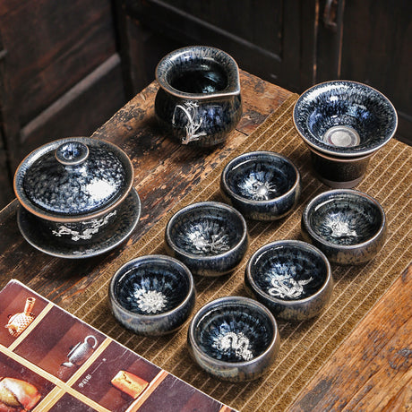 Tee -Set Jianzhan Tea Tasse Geschenk Keramik Kung Kung