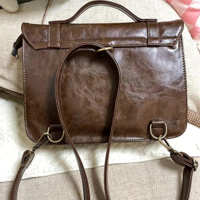 Student Schoolbag Backpack Herbst Winter Retro Buckle College Style Klassentasche