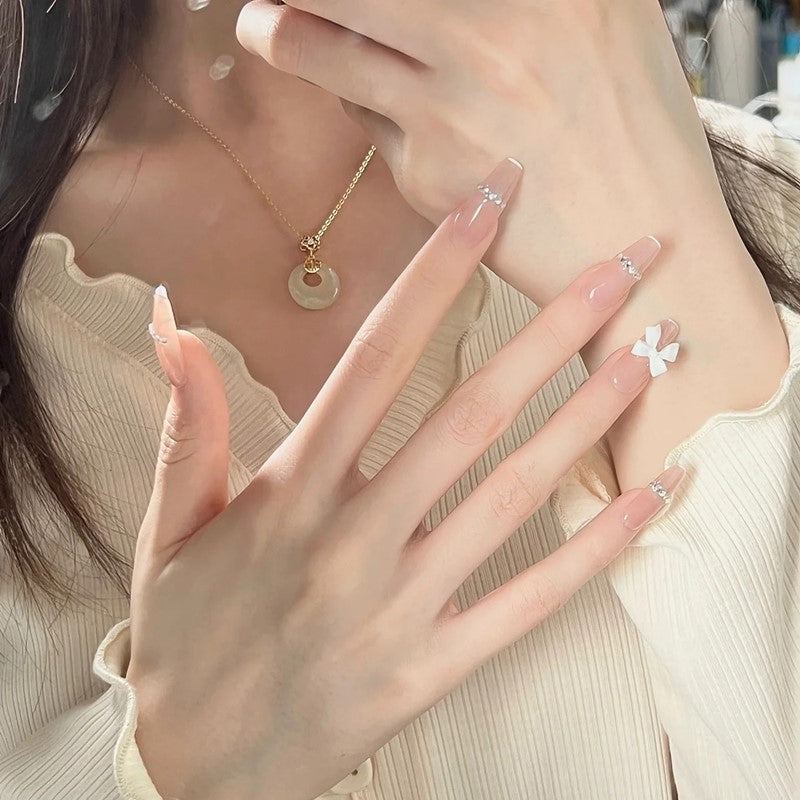 S925 Sterling Silber Fu Charakter Hetian Jade Friedensschnalle Halskette