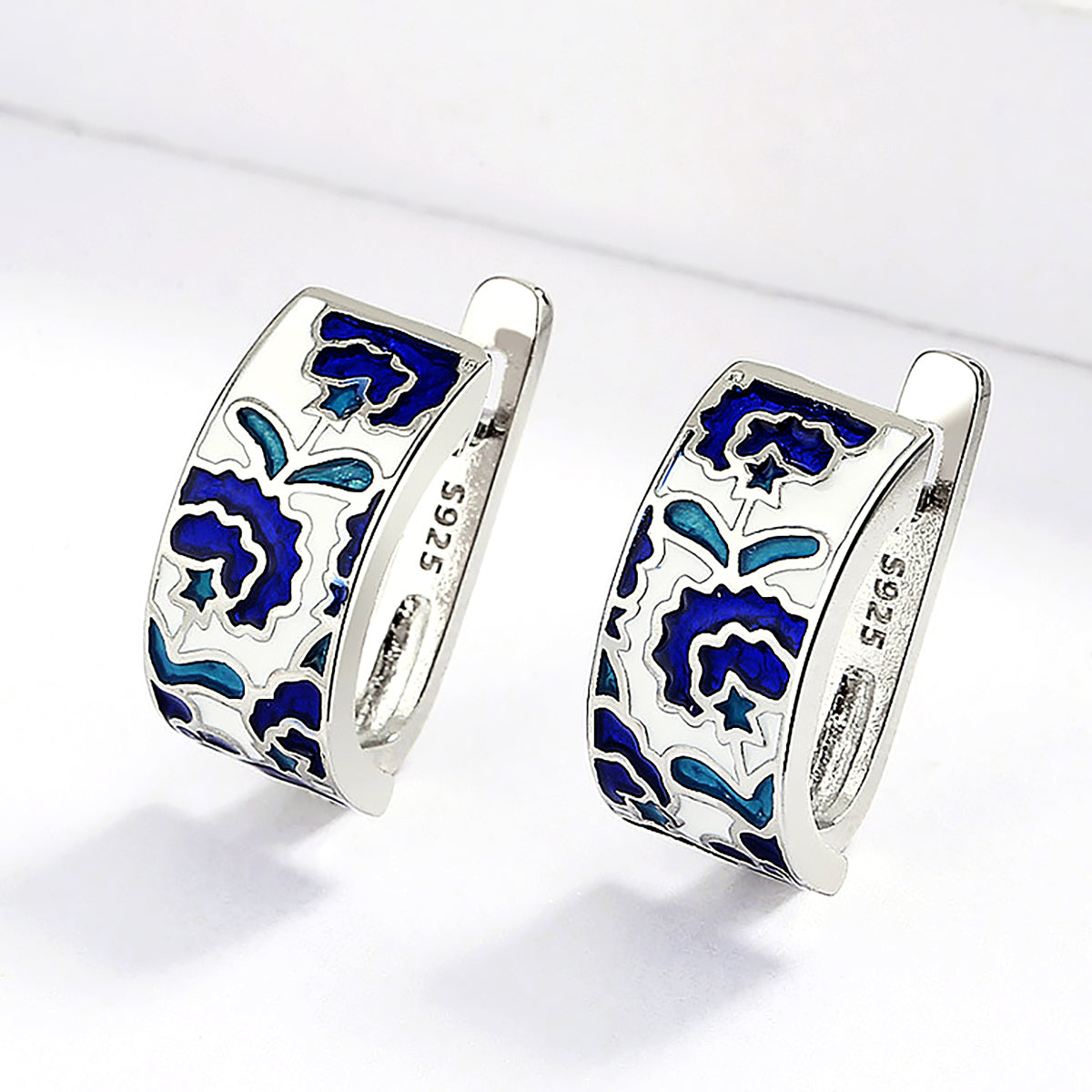 Chinese Style Elegant Retro Floral Stud Earrings for Women-3
