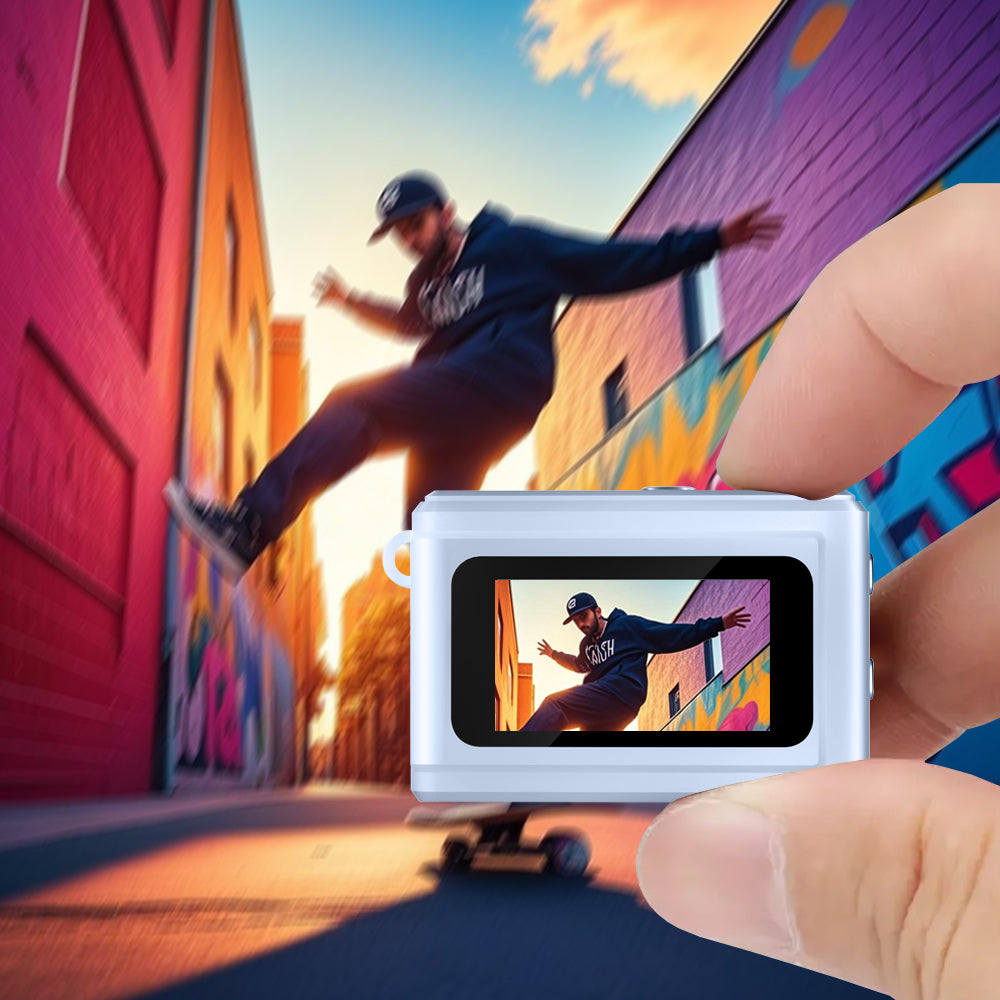 Blue Mini HD Camera 1080p Portable Gift for Teens and Students-3