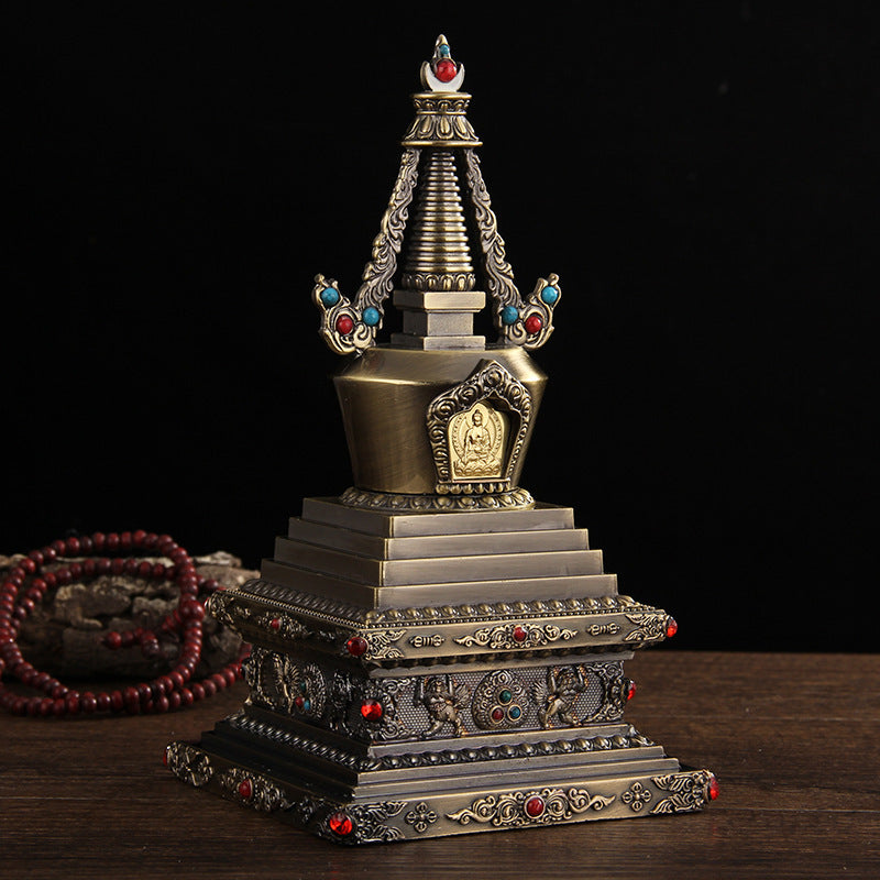 Fengshui Bodhi vergoldete Edelstein -Reliktpagode Yalita Buddha Pagode Bodhi Pagode