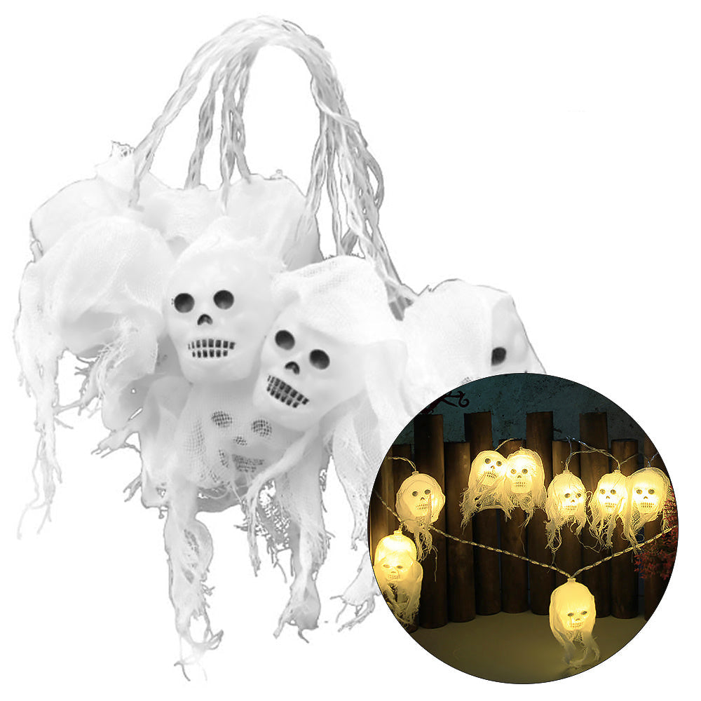 LED Halloween Ghost String Lights for Spooky Party Decoration-4
