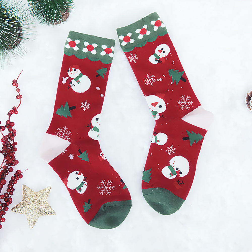 Christmas Socks Gift Box Set 5 Pairs Cozy Holiday Socks-5