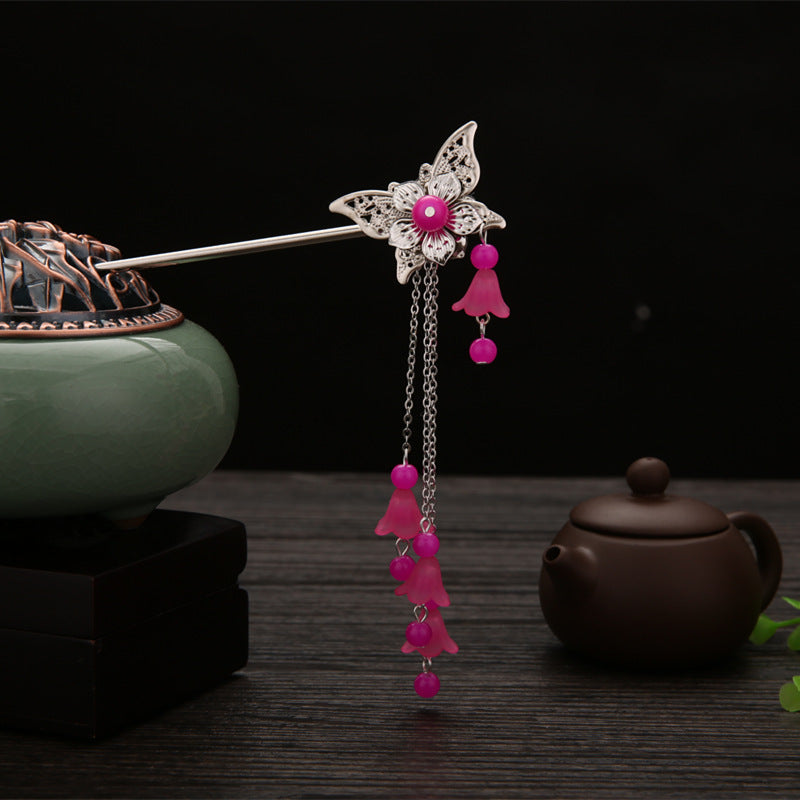 Langes Quasten -Haarnadelhaarnadel -Top -Clip -Schritt -Kopfschmuck