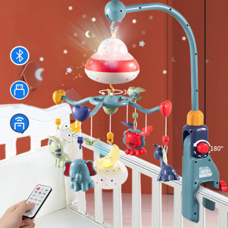 Cartoon Baby Rattles Gifts Intelligent Whirling Electrical Rattles Baby Room Decor