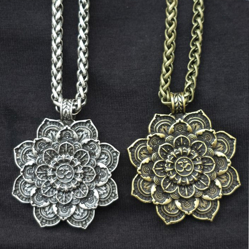 Viking Tibetan Spirit Halskette Tibetaner Mandala Anhänger Halskette