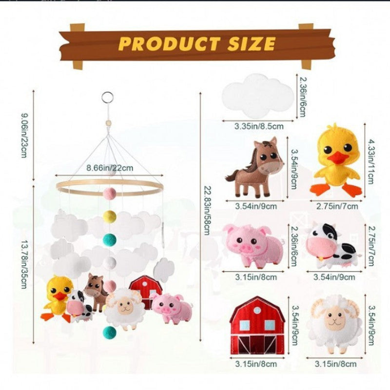 New Born Baby Gifts Felt Baby Rattles Crib Wind Chime Ornaments