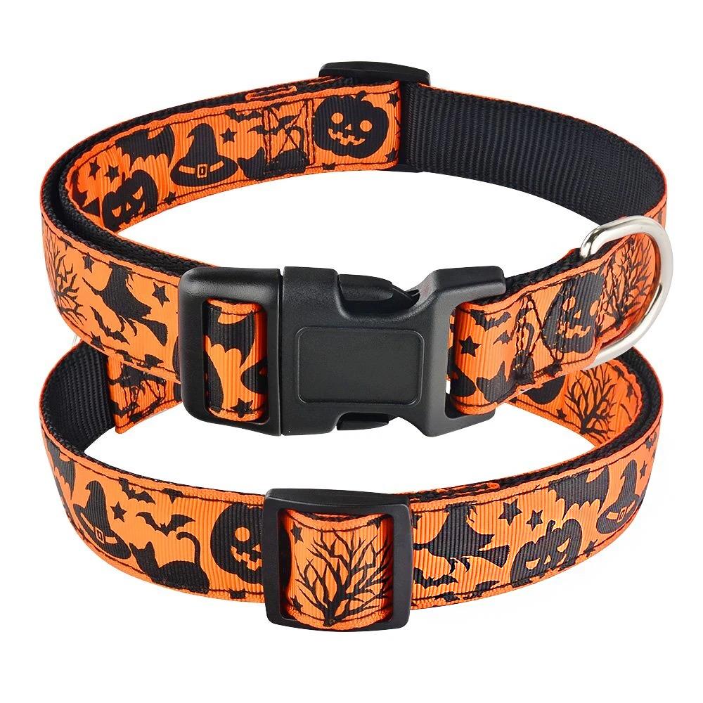 Halloween Cartoon Pattern Pet Collar for Dogs and Cats-2