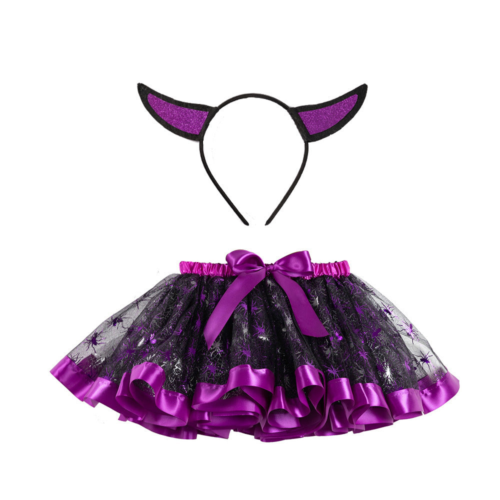 Children’s Halloween Skirt – Cute A-Line Tulle Costume for Girls-3