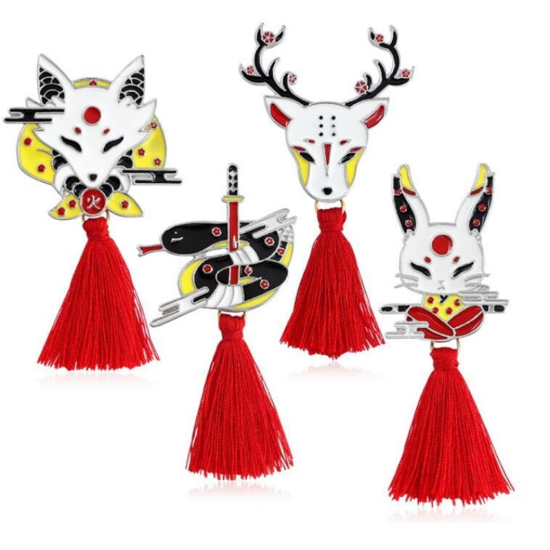 Chinesischer Stil Red Quaste Brosche