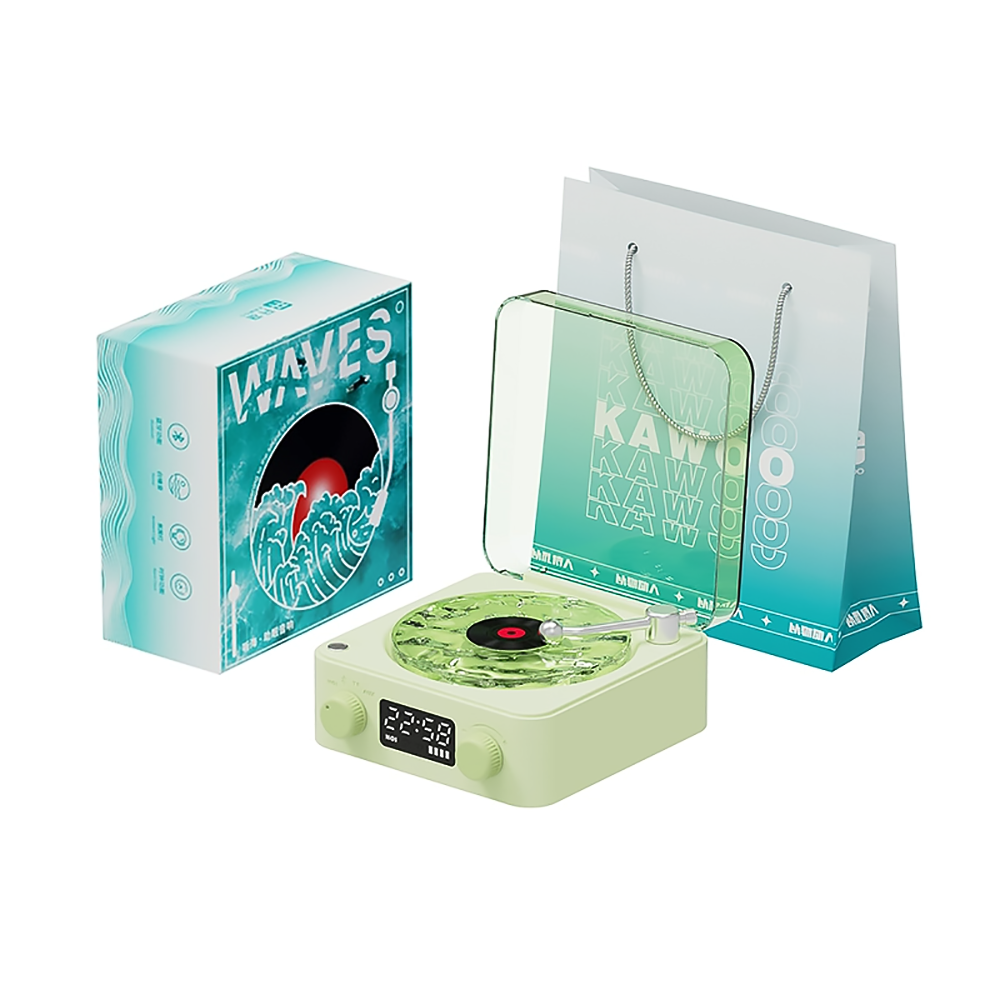 Retro Vinyl Bluetooth Speaker with White Noise and RGB Light-8