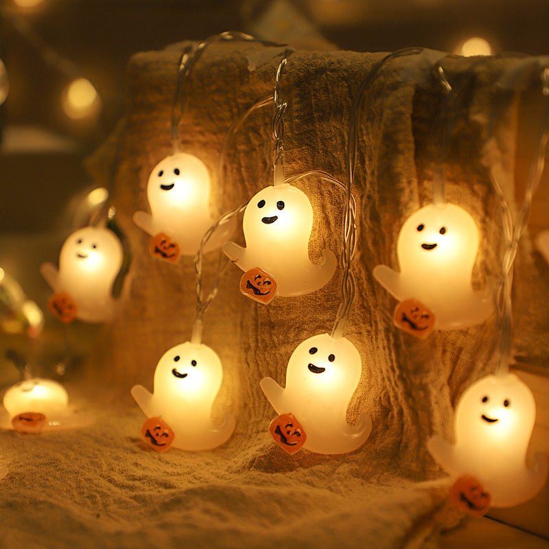 Halloween LED String Lights Skull Pumpkin Battery Operated Decor-1