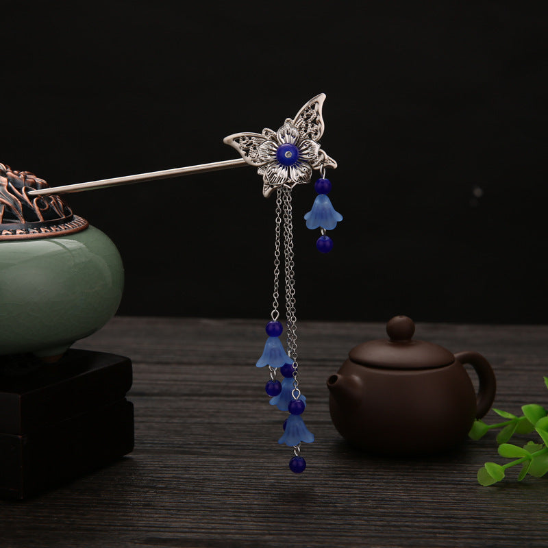 Langes Quasten -Haarnadelhaarnadel -Top -Clip -Schritt -Kopfschmuck