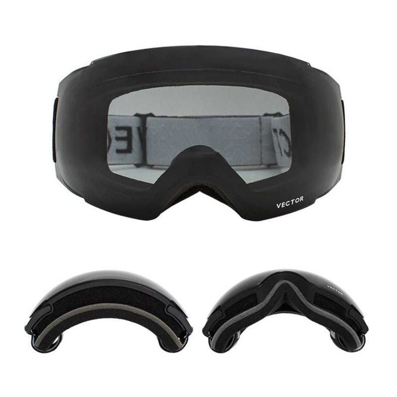 Compass Ski Glasses Double-layer Lens Anti-fog Spherical Surface Mountaineering Goggles