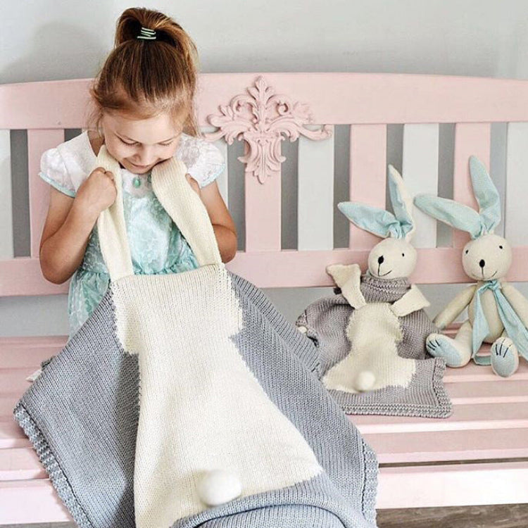 Explosive Bunny Ears Blanket Stereo Bunny Blanket Children's Knitted Cover Blanket