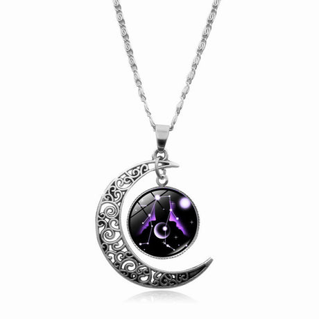 Zodiac Necklace for Women Star Sign Astrology Pendant-7