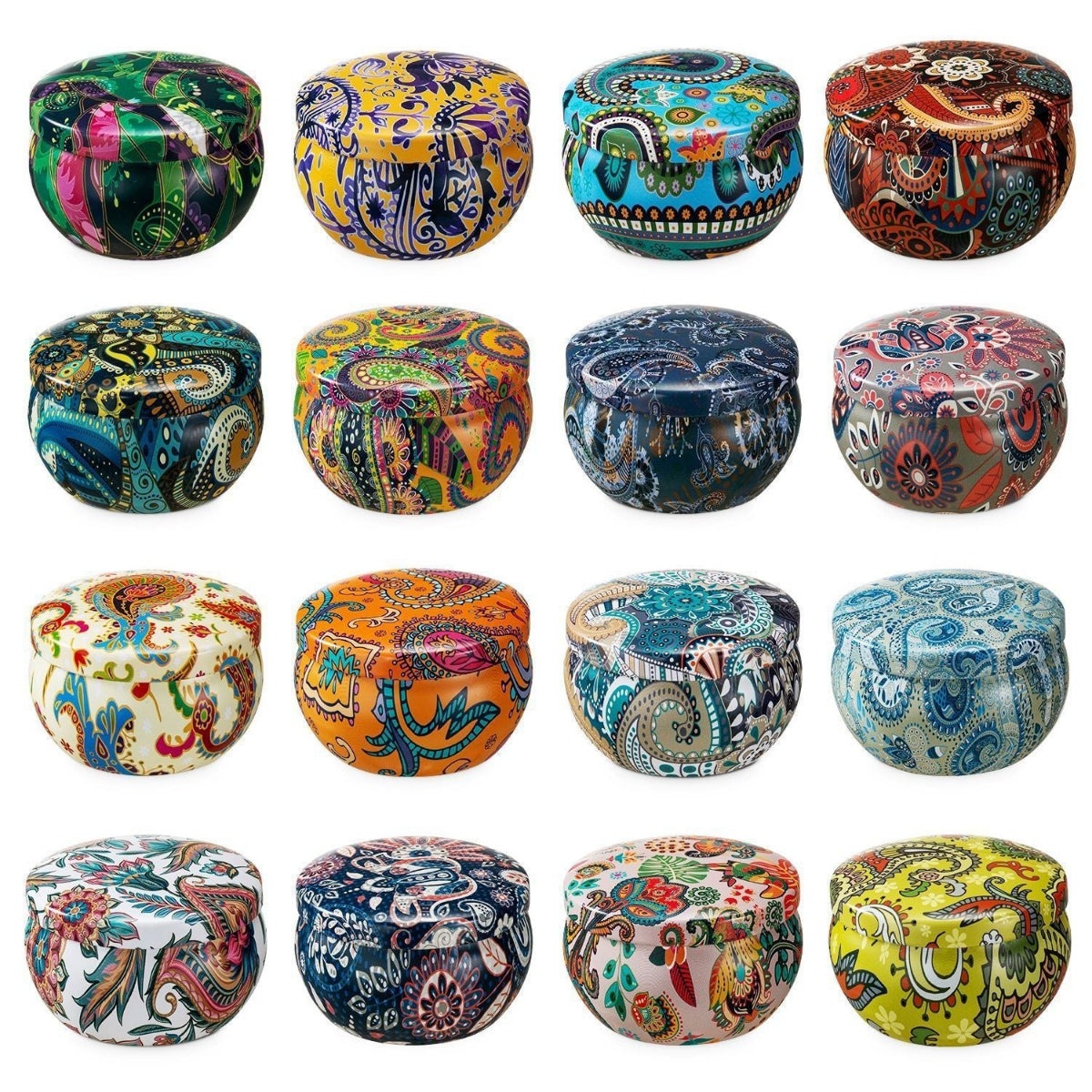 Floral Fruit Scented Candle Set 12 Soy Wax Travel Candles-3