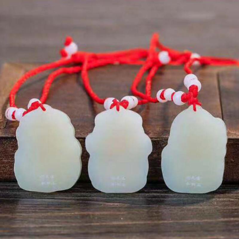 Hetian Jade Pure Gold Reichtum Anhänger